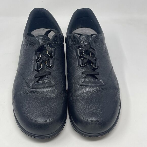 SAS Guardian Shoes Mens 10.5 M Black Leather Comfort Slip Resist Lace Sneakers - Picture 3 of 16